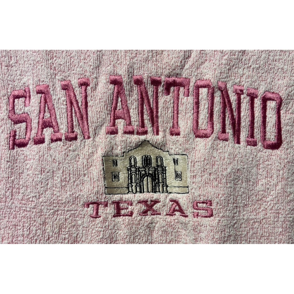 Basix of America Sweatshirt Womens XL Pink Excellent San Antonio Texas Alamo